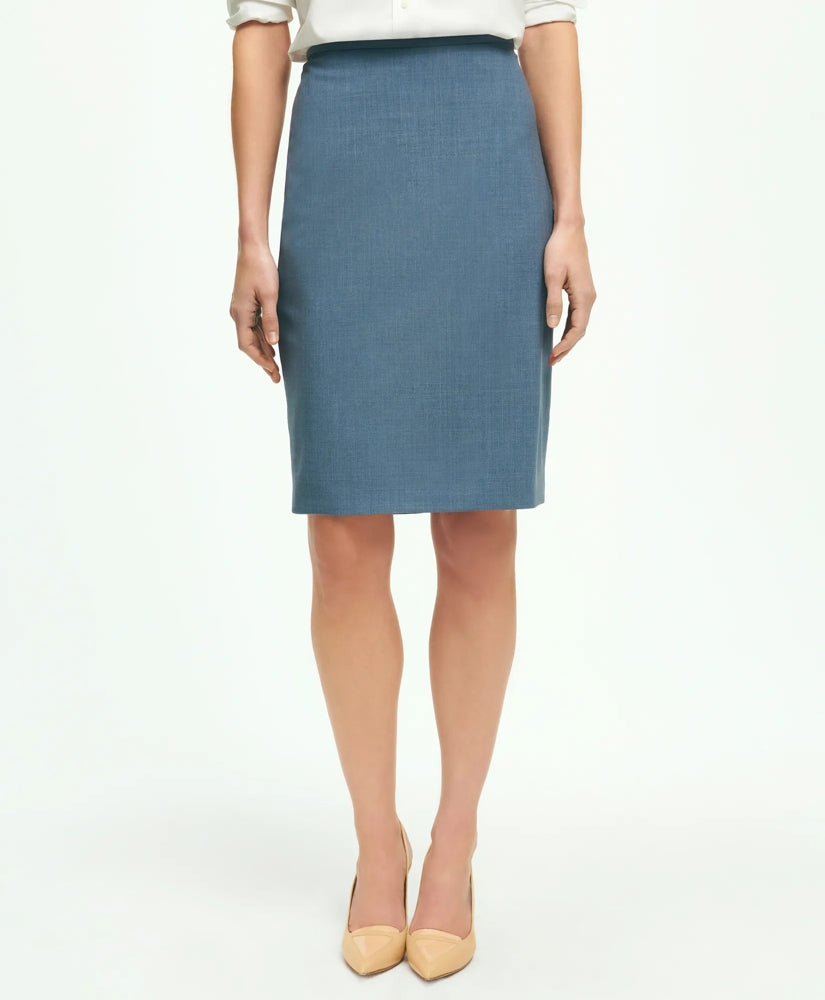 Women The Essentials Brooks Brothers Stretch Wool Pencil Skirt - Brooks Brothers Outlet