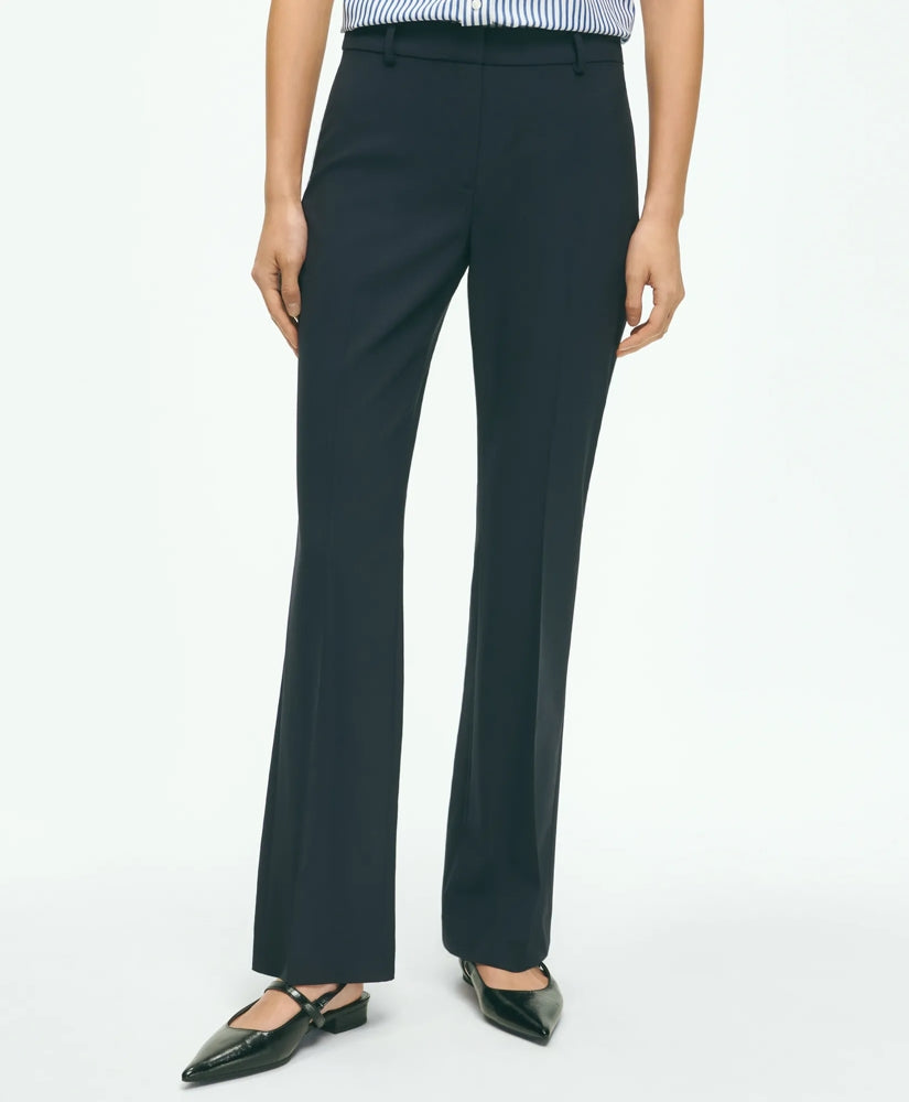 Women The Essentials Brooks Brothers Stretch Wool Flare Leg Trousers - Brooks Brothers Outlet