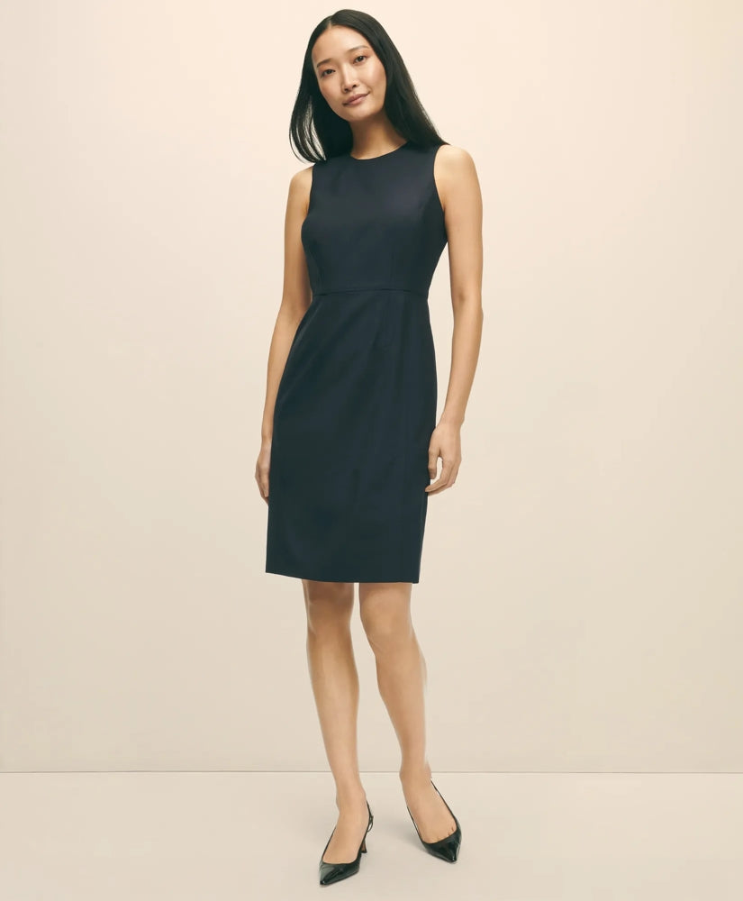 Women The Essentials Brooks Brothers Stretch Wool Sheath Dress - Brooks Brothers Online