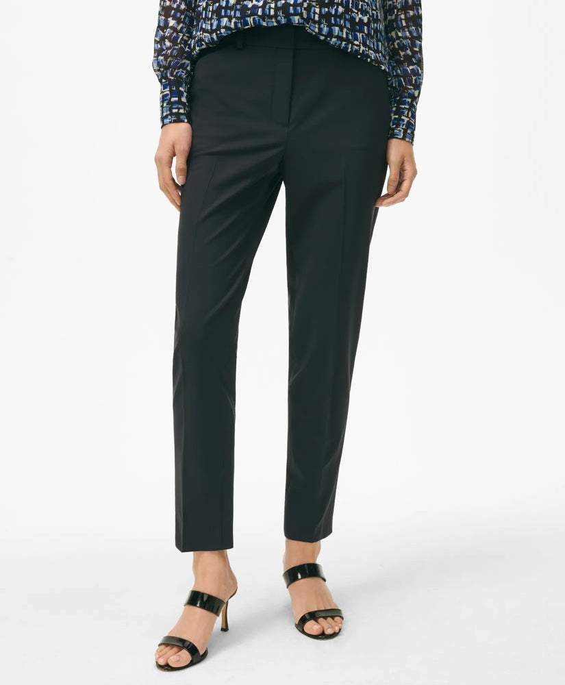 Women The Essentials Brooks Brothers Stretch Wool Slim Crop Pants - Brooks Brothers Gift
