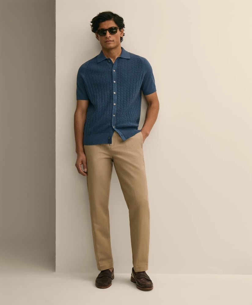 Men The Linen-Cotton Pants - Brooks Brothers US