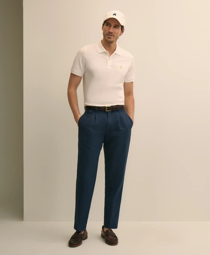 Men The Pleated Linen-Cotton Pants - Brooks Brothers Outlet