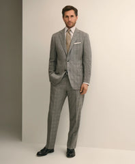 Tailored Traditional Fit Wool Check 1818 Suit - Brooks Brothers Outlet