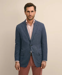 Tailored Traditional Fit Wool Hopsack Sport Coat