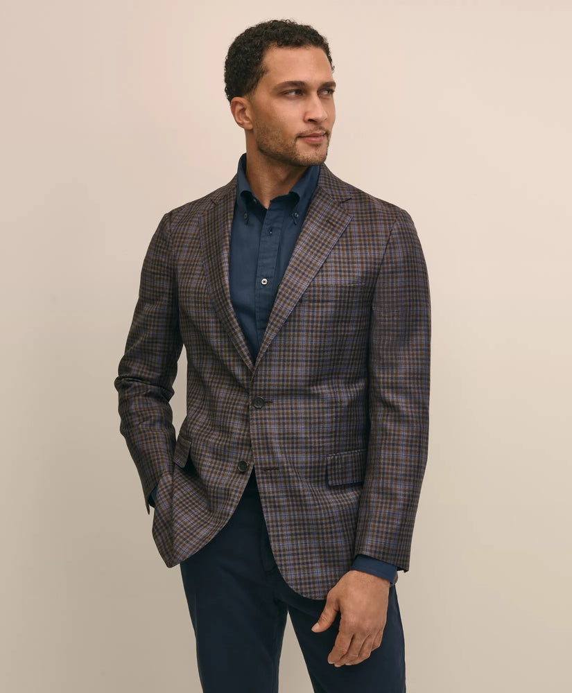Sale Classic Fit Wool Plaid-Gingham Sport Coat