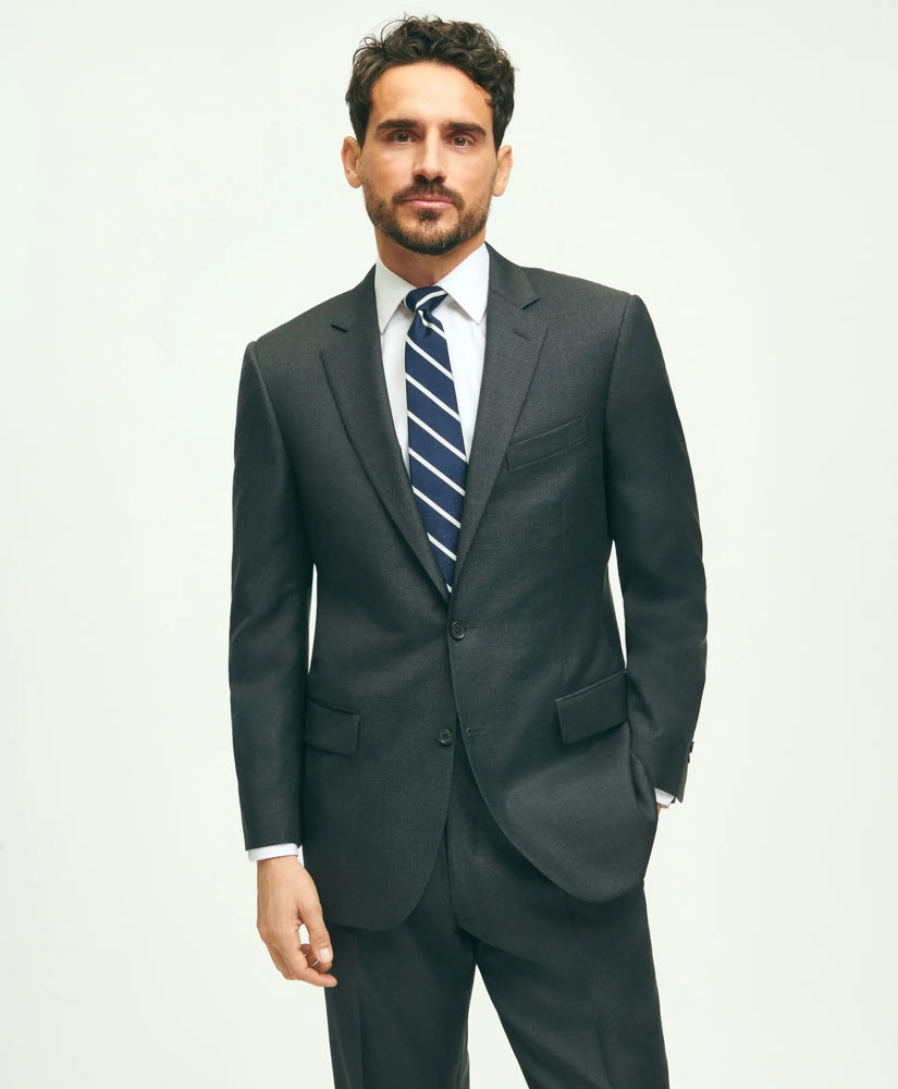 Tailored Traditional Fit Wool Tic 1818 Suit - Brooks Brothers Online