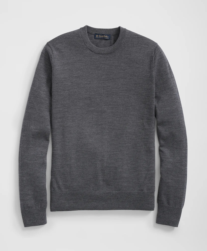 Men Ultimate Merino Wool Crewneck Sweater - Brooks Brothers US