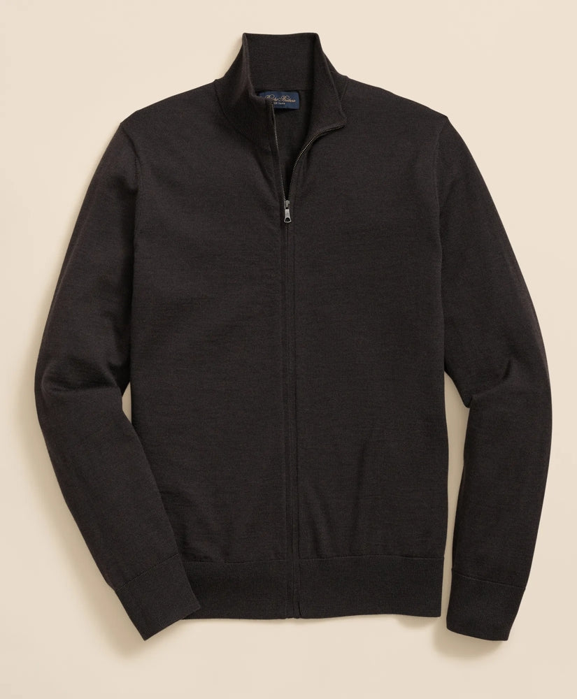 Men Ultimate Merino Wool Full Zip Sweater - Brooks Brothers Online