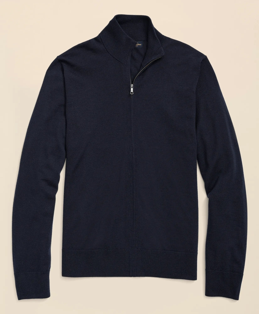Men Ultimate Merino Wool Full Zip Sweater - Brooks Brothers Online