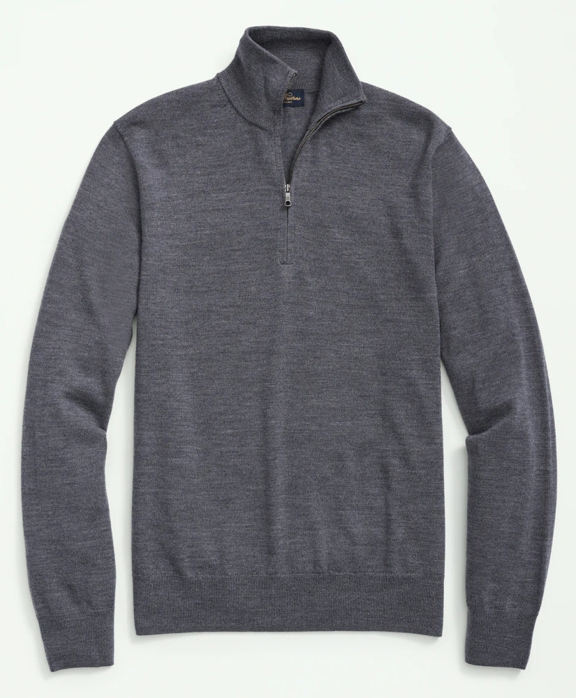 Men Ultimate Merino Wool Quarter-Zip Sweater - Brooks Brothers Gift