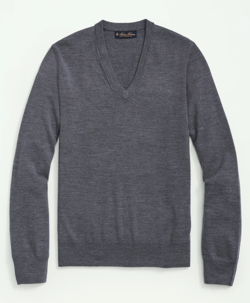 Men Ultimate Merino Wool V-Neck Sweater - Brooks Brothers Near me