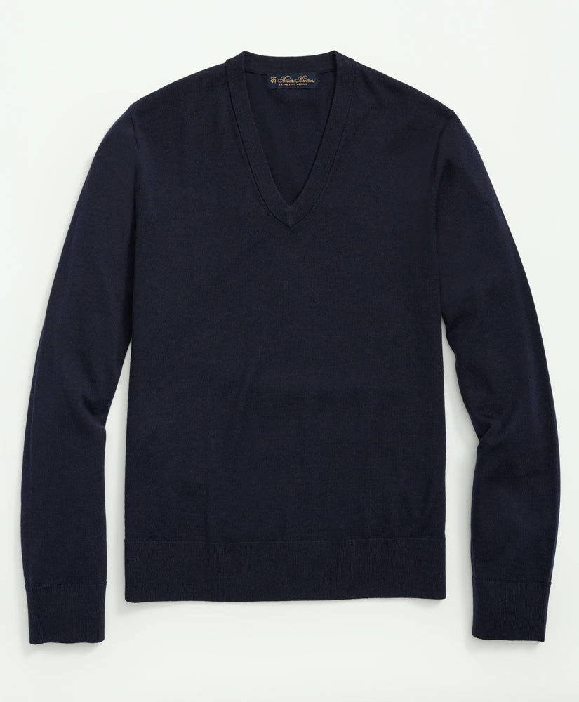 Men Ultimate Merino Wool V-Neck Sweater - Brooks Brothers Near me