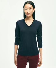 Women Ultimate Merino Wool V-Neck Sweater - Brooks Brothers Near me