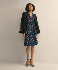 Sale Viscose Floral Short-Sleeve Belted Shirt Dress - Brooks Brothers Discount