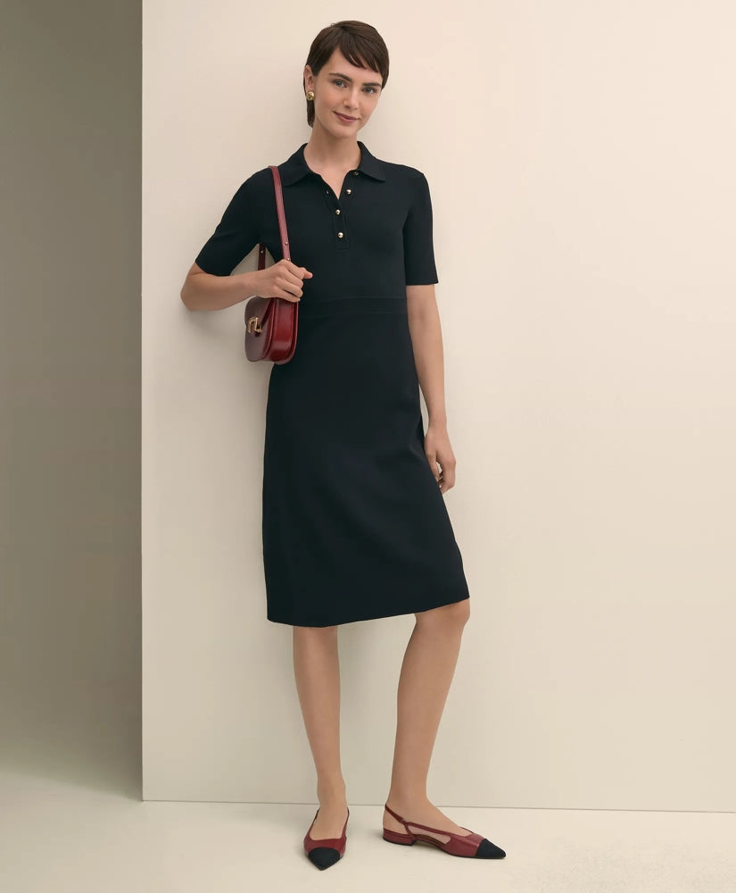 Sale Viscose Polo Knit Dress - Brooks Brothers sale