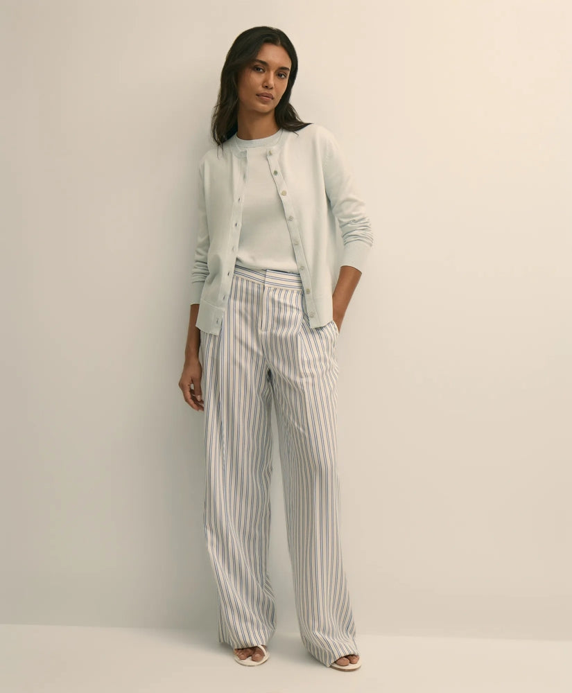 Sale Viscose Striped Pants - Brooks Brothers Online