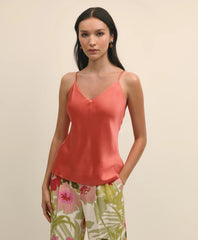 Women V-Neck Camisole in Washable Silk Charmeuse - Brooks Brothers Discount