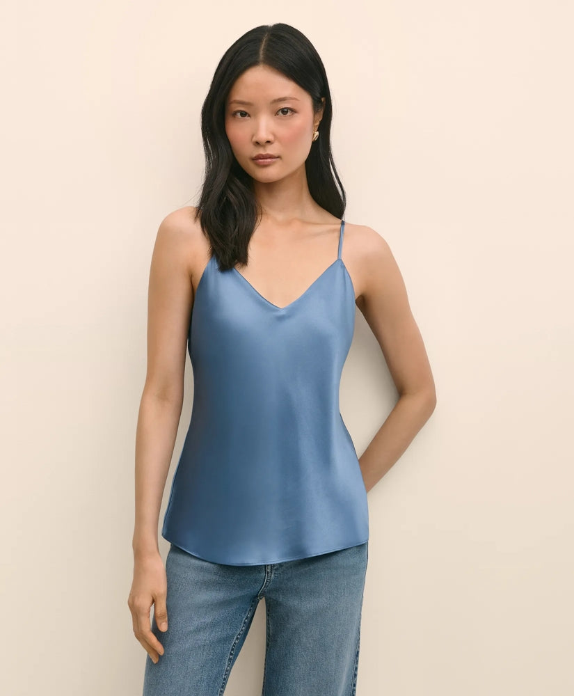 Sale V-Neck Cami in Washable Silk Charmeuse - Brooks Brothers On sale