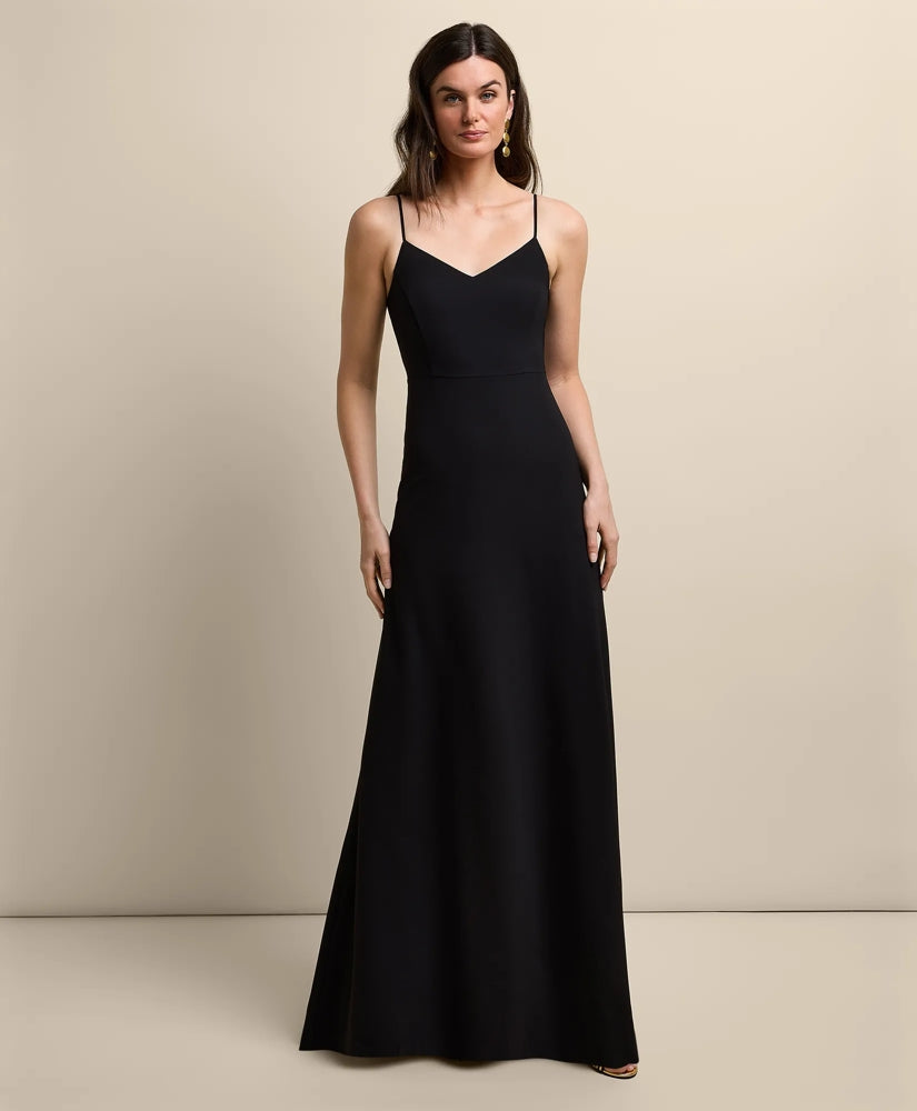 Women V-Neck Spaghetti Strap Gown - Brooks Brothers Discount