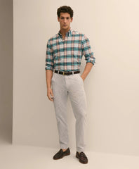 Men Washed Cotton Seersucker Pants - Brooks Brothers US
