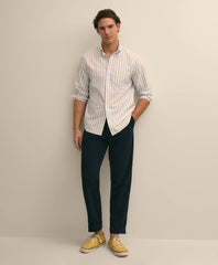 Men Washed Cotton Seersucker Pants - Brooks Brothers US