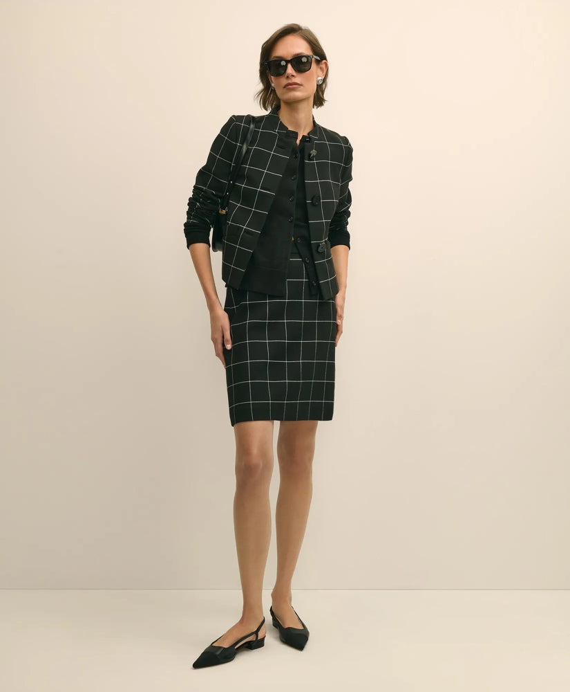 Sale Windowpane Mini Skirt