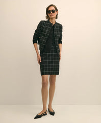 Sale Windowpane Mini Skirt
