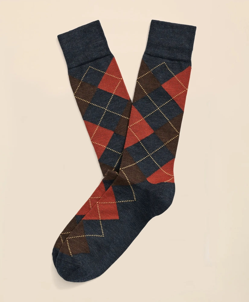 Sale Wool Blend Argyle Socks - Brooks Brothers Near me