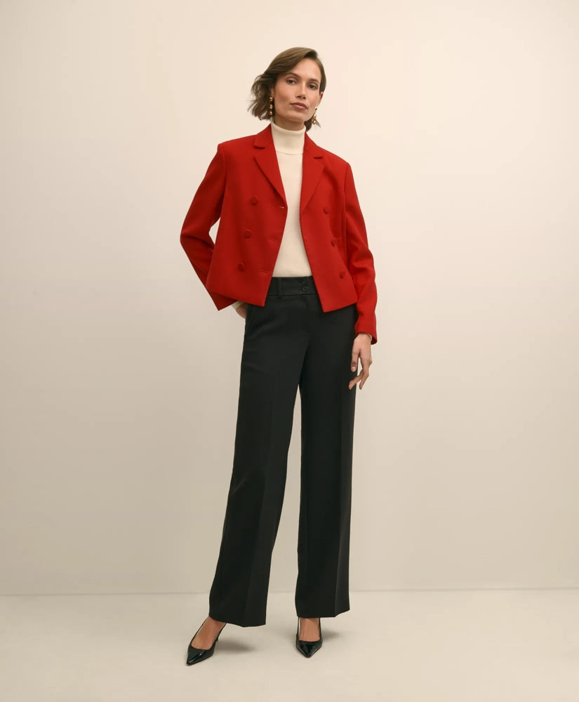 Sale Wool Blend Cropped Double-Breasted Jacket - Brooks Brothers