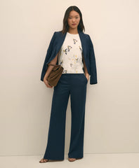 Sale Wool Blend Hopsack Wide-Leg Pants - Brooks Brothers Discount