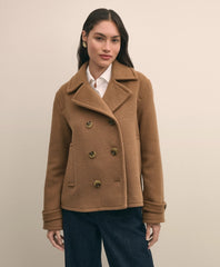 Sale Wool Double-Faced Cropped Peacoat - Brooks Brothers sale