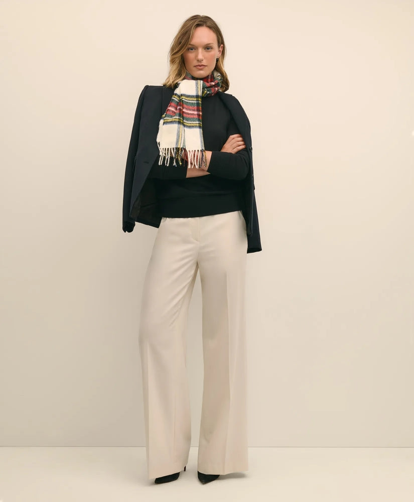 Women Wool Flannel High Waisted Wide-Leg Pant - Brooks Brothers For sale