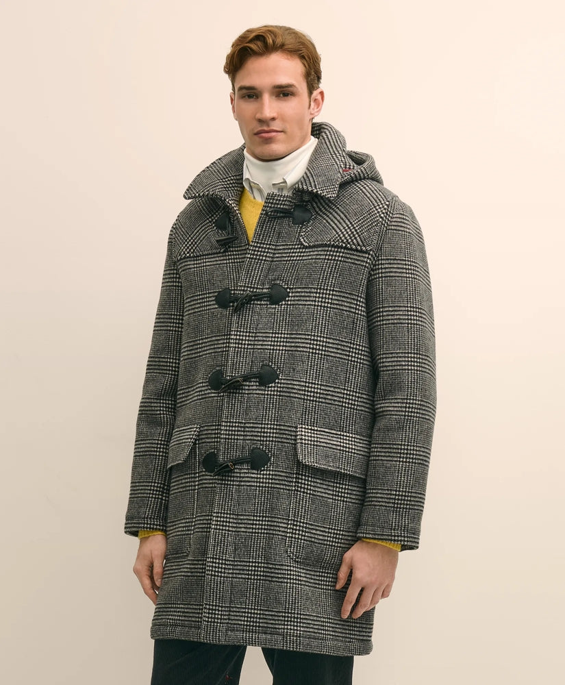 Sale Wool Glen Plaid Duffle Coat