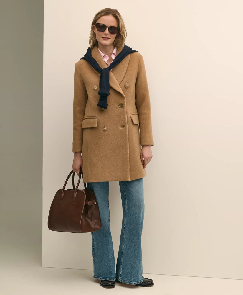 Sale Wool Oversized Shawl Collar Coat - Brooks Brothers Online