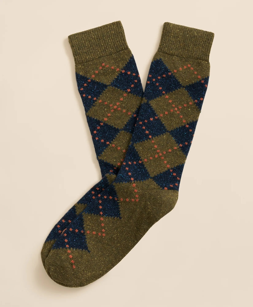 Sale Wool-Silk Blend Argyle Socks - Brooks Brothers Gift