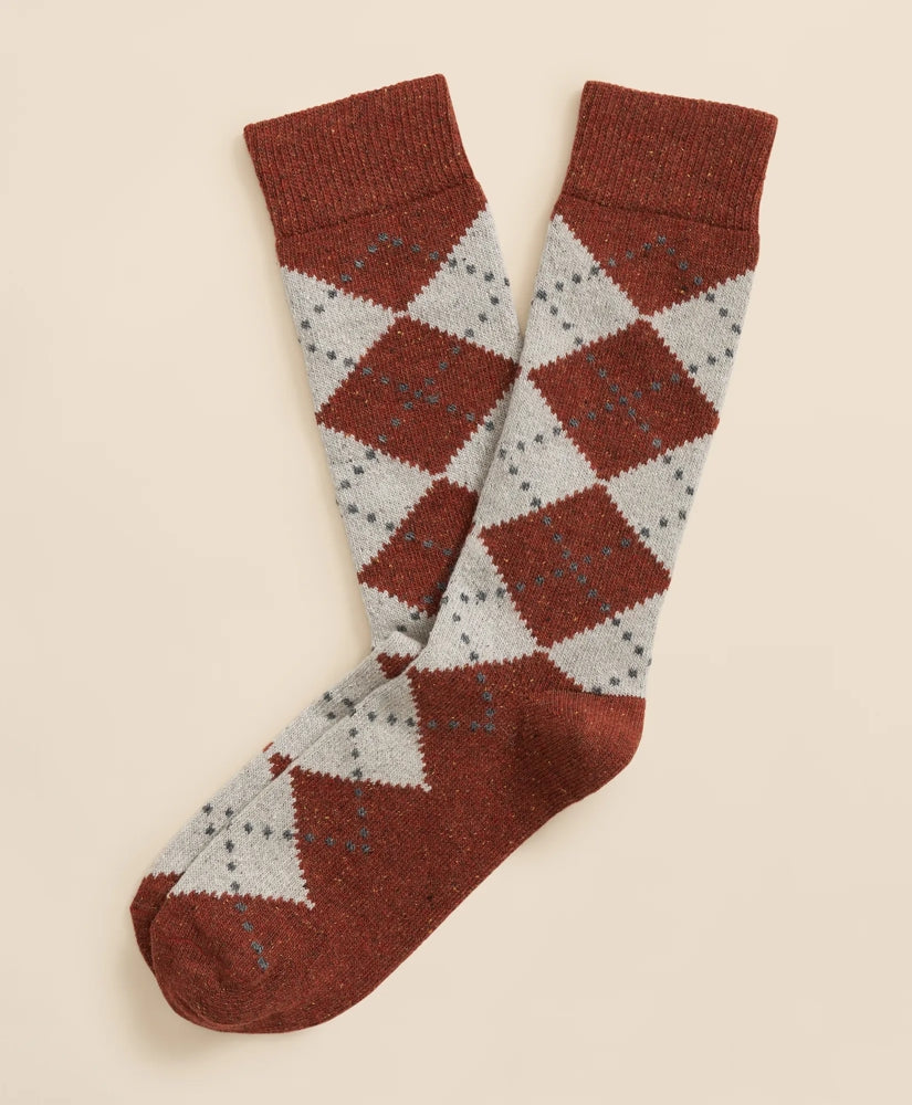 Sale Wool-Silk Blend Argyle Socks - Brooks Brothers Gift