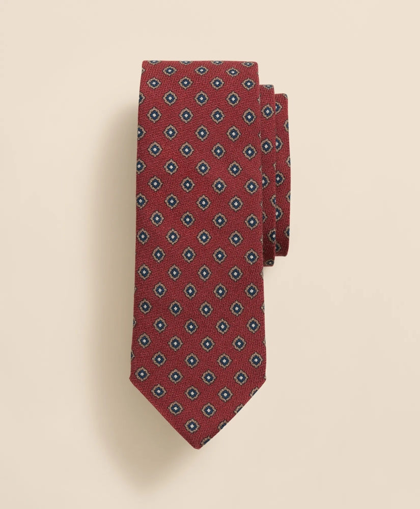 Men Wool-Silk Medium Square Tie - Brooks Brothers Outlet