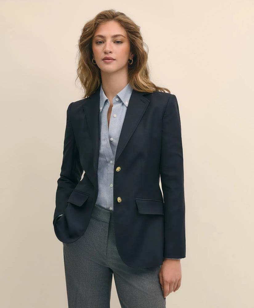 Women Wool Two-Button Blazer - Brooks Brothers On sale
