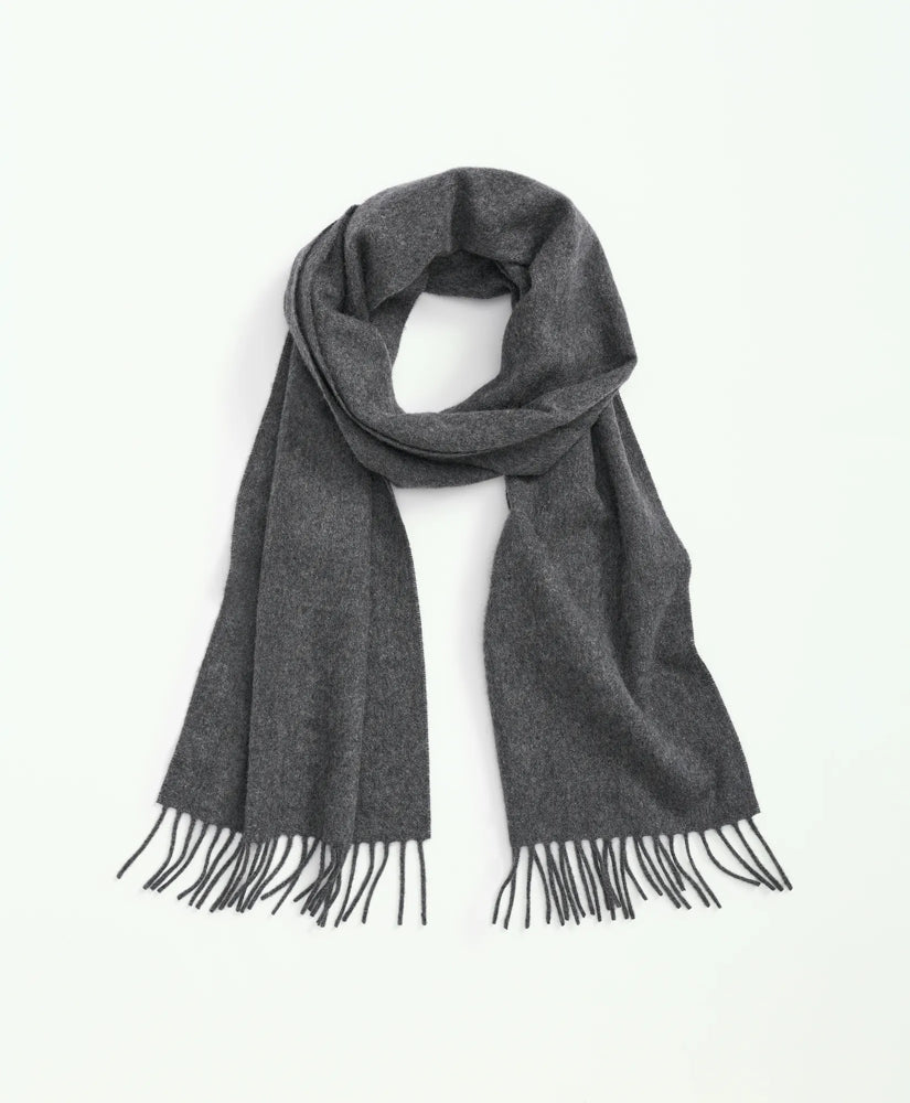 Men Cashmere Fringed Scarf - Brooks Brothers US