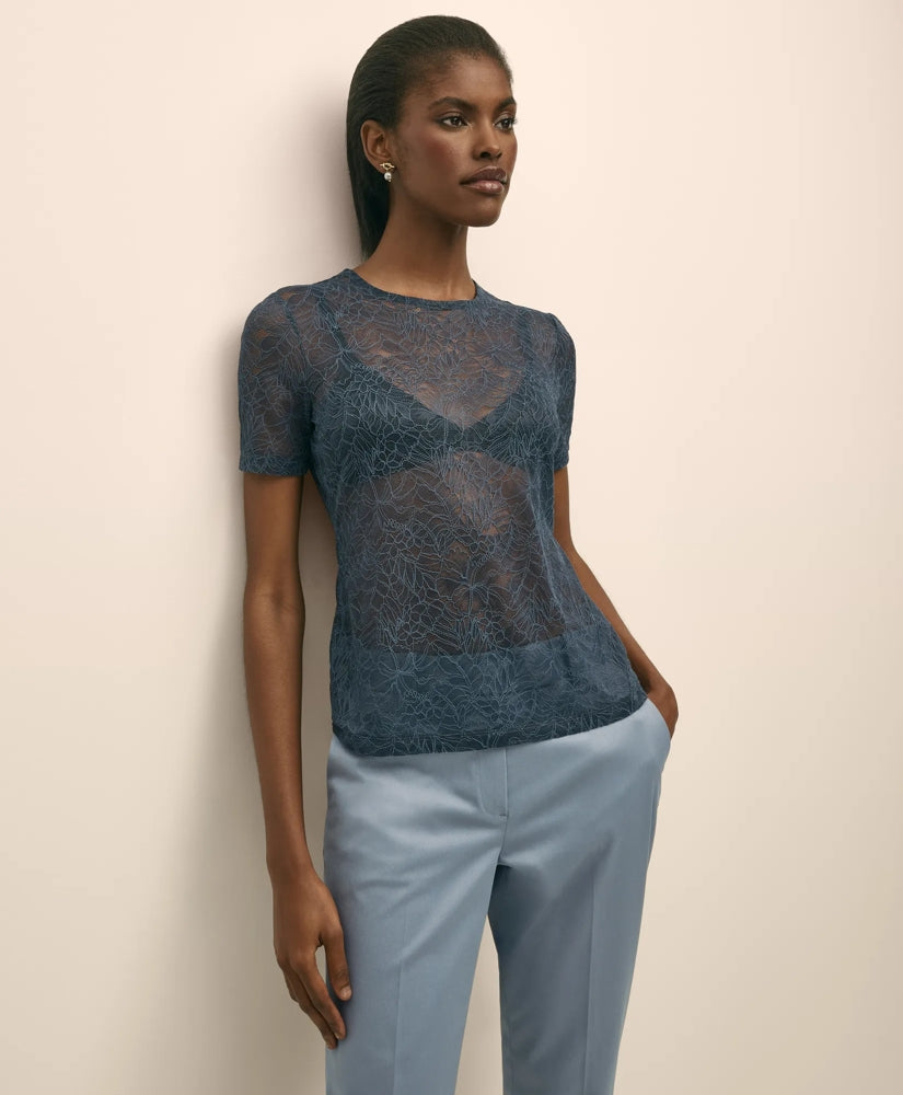 Sale Lace Unlined Short-Sleeve Shirt - Brooks Brothers For sale