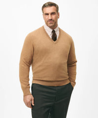 Men Big & Tall 3-Ply Cashmere V-Neck Sweater - Brooks Brothers Gift