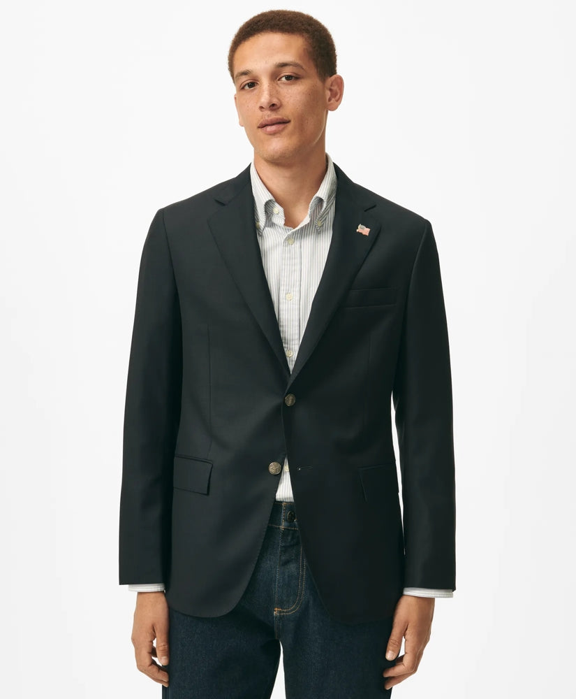 Men Slim Fit Stretch Saxxon™ Wool 1818 Blazer - Brooks Brothers Discount