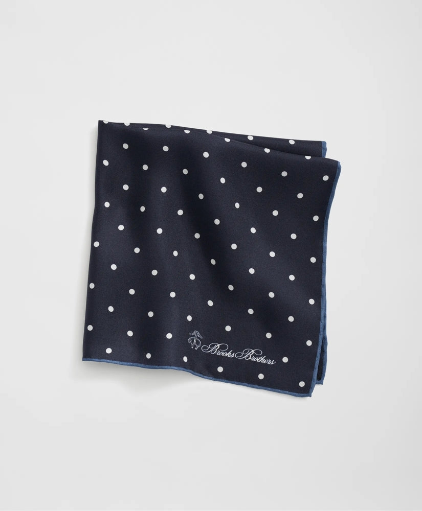 Men Small Dot Silk Pocket Square - Brooks Brothers Outlet