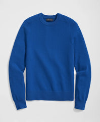 Men 3-Ply Cashmere Crewneck Saddle Shoulder Sweater - Brooks Brothers Outlet