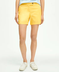 Women Stretch Cotton Twill Shorts - Brooks Brothers US