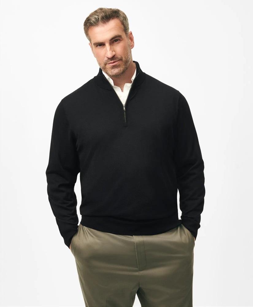Men Big & Tall Ultimate Merino Wool Quarter-Zip Sweater - Brooks Brothers Outlet