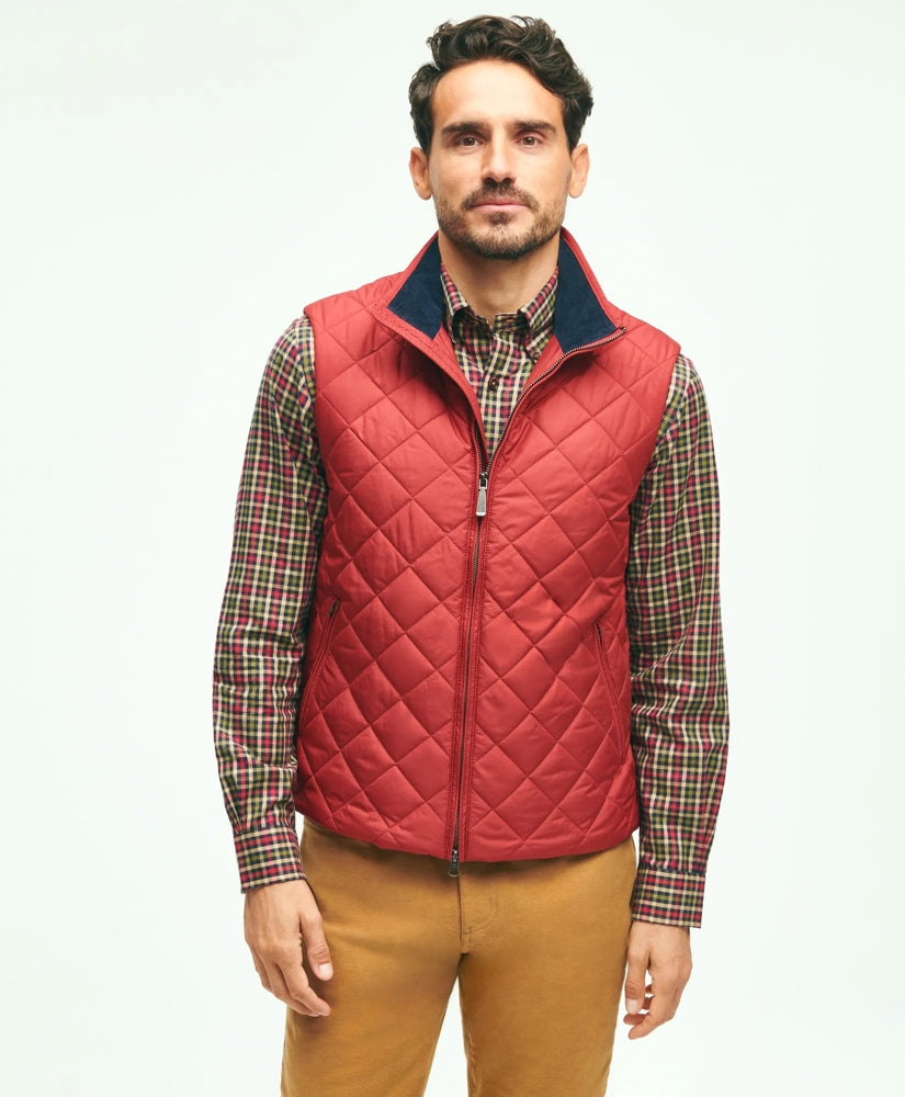Sale Water Repellent Diamond Quilted Vest - Brooks Brothers Gift