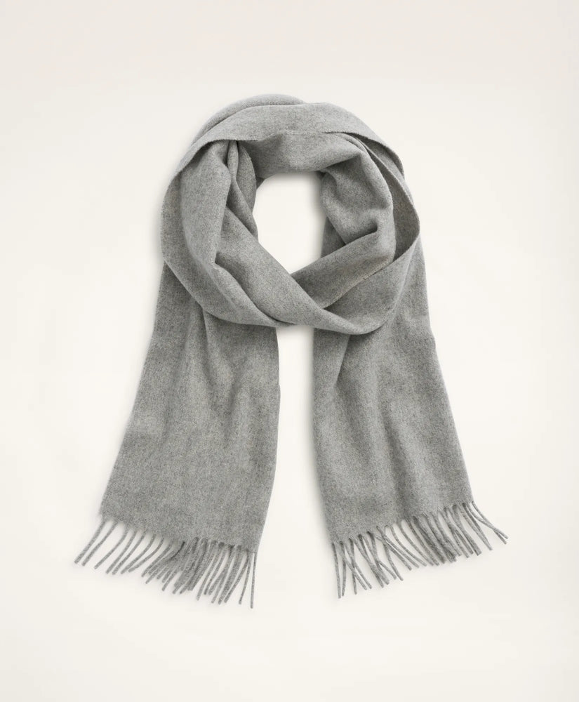 Men Cashmere Fringed Scarf - Brooks Brothers US