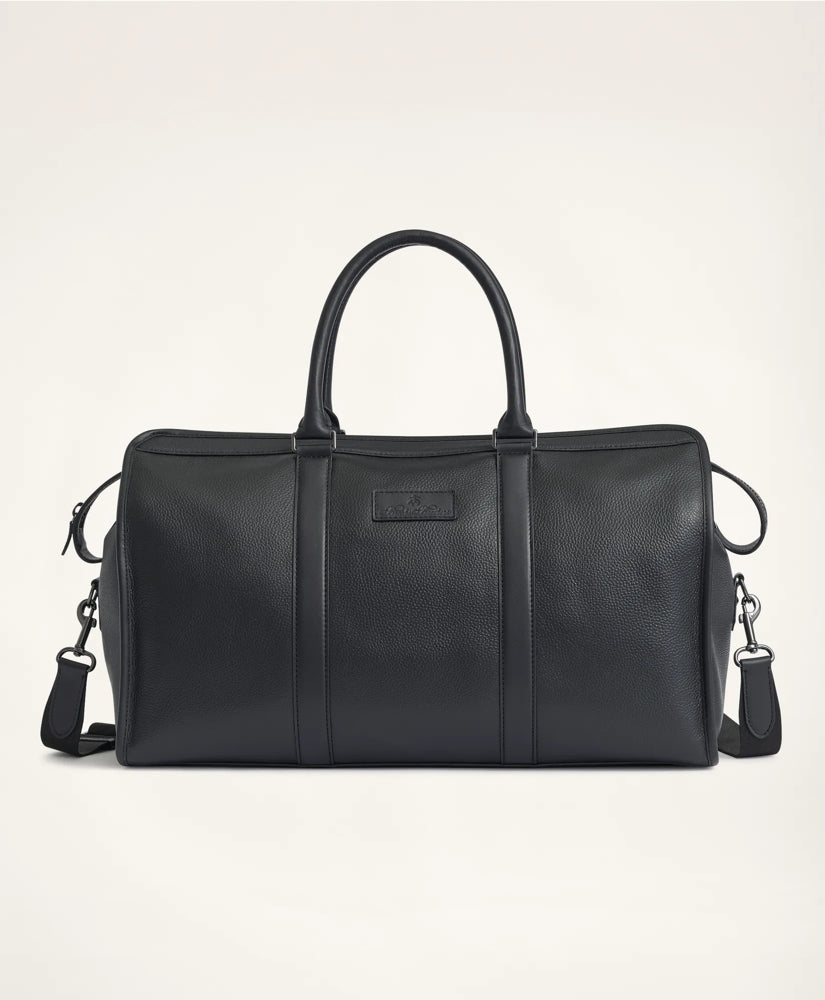 Men Pebbled Leather Duffel Bag - Brooks Brothers Gift