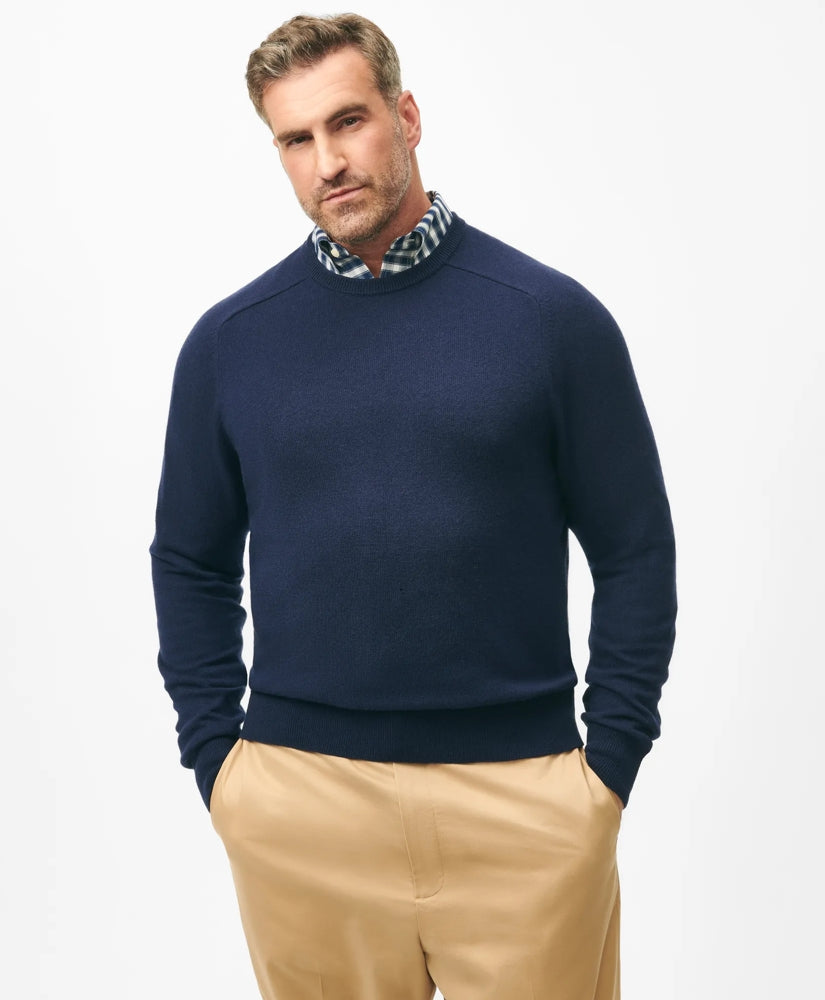 Men Big & Tall 3-Ply Cashmere Crewneck Sweater - Brooks Brothers Near me